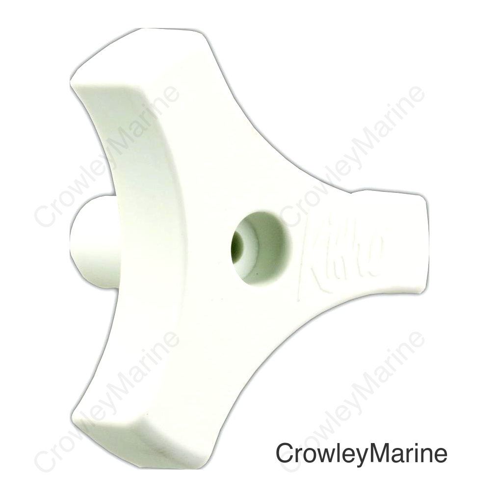 JR Products Tri-Lug Window Knob, White