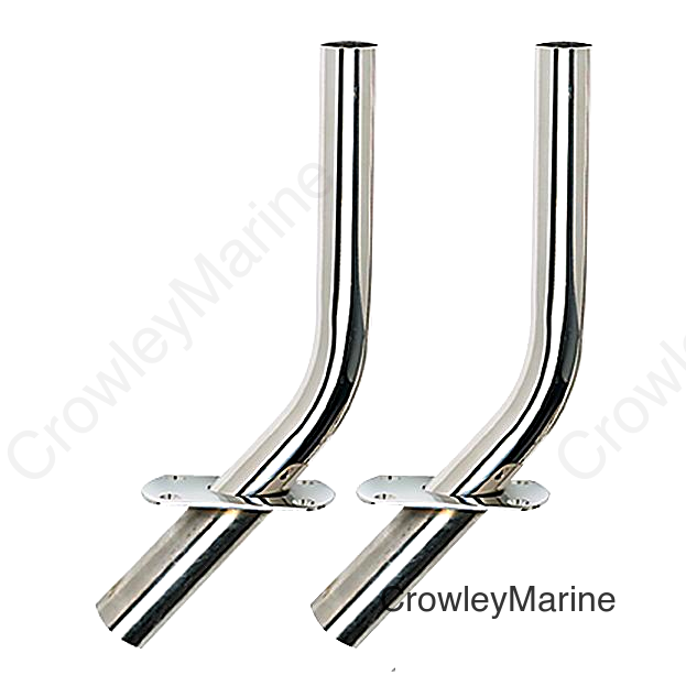 Seachoice Stainless Steel Outrigger Pole Holders Fits 1-1/8" ID Base & 15' Poles
