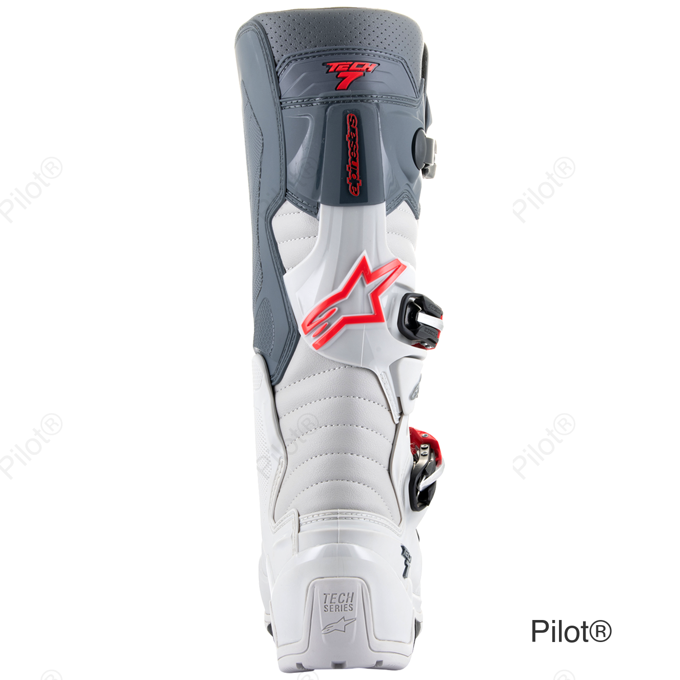 Tech 7 Enduro Boots - Gray/Red - US 9