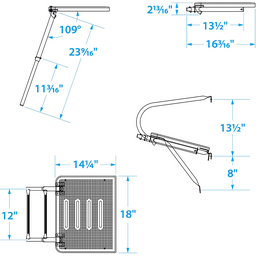 Seachoice Universal Swim Platform With Under Mount Telescoping Ladder thumbnail-0