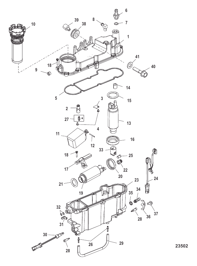 Serial Range Outboard 3.0L DSI (Diesel Spark Ignition) - 1E052967 & Up - Vapor Separator Components