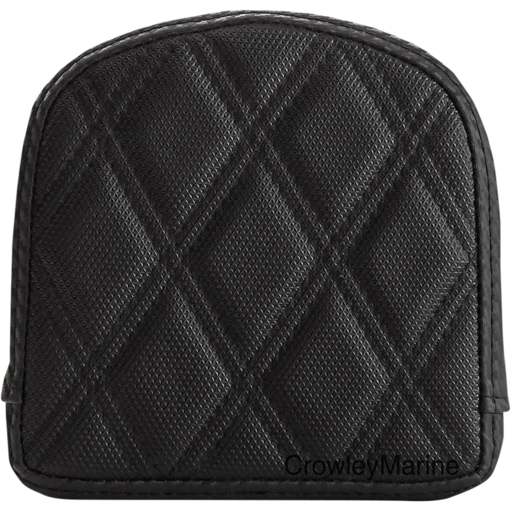 Sissy Bar Pad - Lattice Stitched - Black