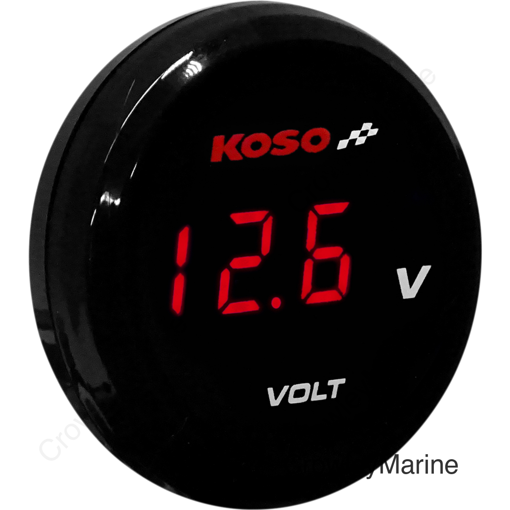 I-Gear Volt Meter - Red Digits - 1.57" Diameter x 0.43" D