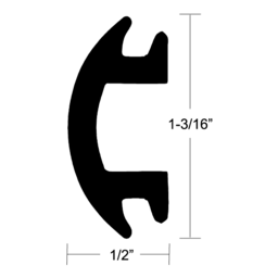 Taco V124144BKA701 Flexible Vinyl Insert, 70' Black