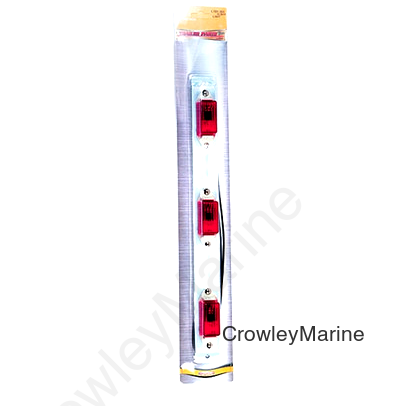 Incandescent Red ID Bar Steel Base, Replaceable Lens, Over 80" Packaged (451240)