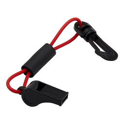 Seachoice Whistle w/ Lanyard, Red/Black thumbnail-0