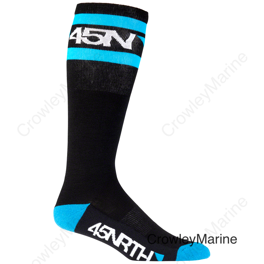 45N Midweight SuperSport Knee Sock - 11 Black/Blue Large