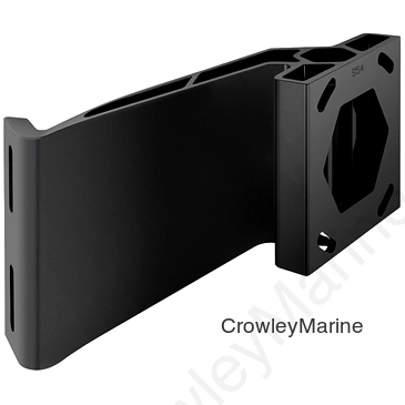 4" Rise, 5" Setback, Starboard, Black