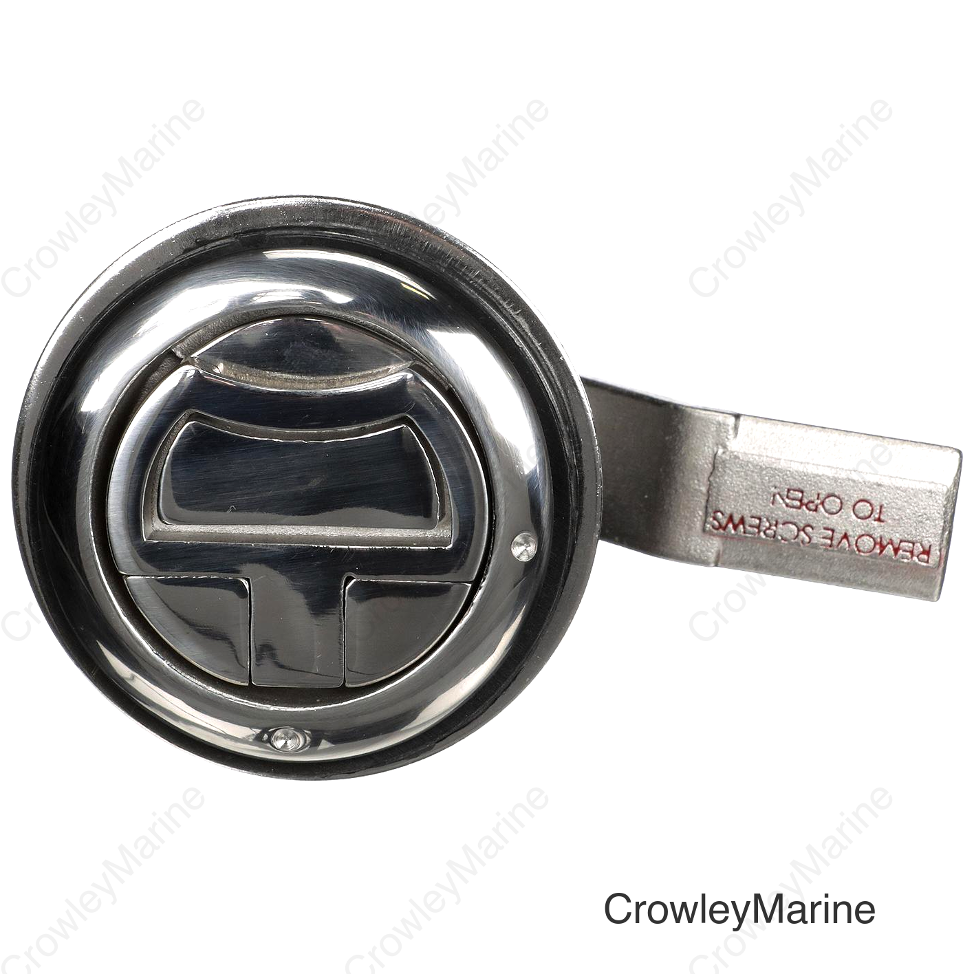 Seachoice Round Non-Locking Hatch Handle, 2-3/8 Diameter, Cast Stainless Steel, Requires 2 in. Cutout