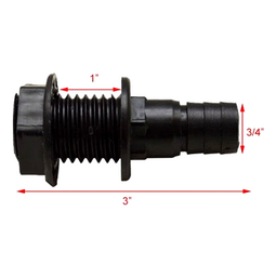 3/4 STRGHT BRBD LONG TH-HULL (TH-1XL-B)