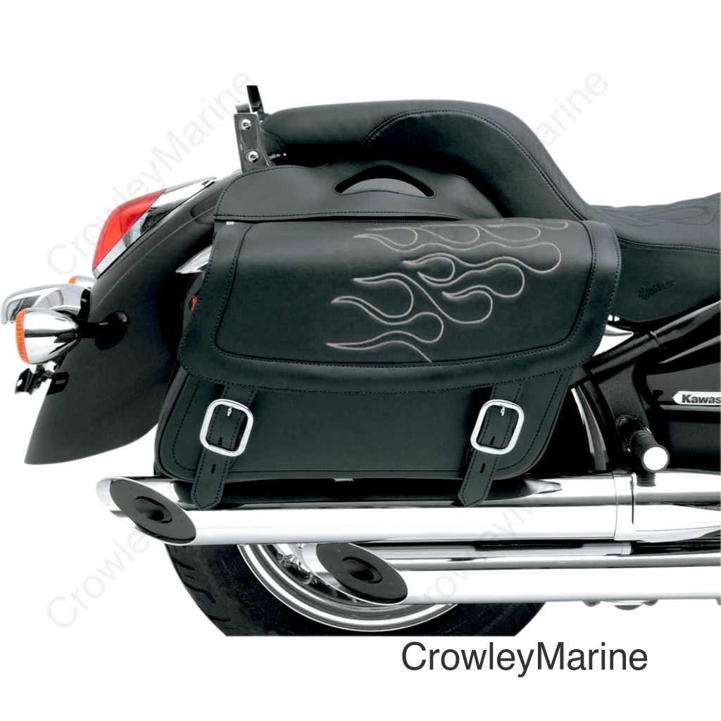 Flame Saddlebag - Silver - Medium