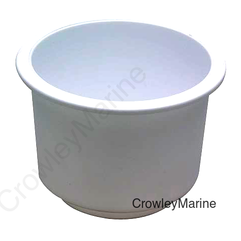 Seachoice 79490 Drink Holder - White, Large Recessed