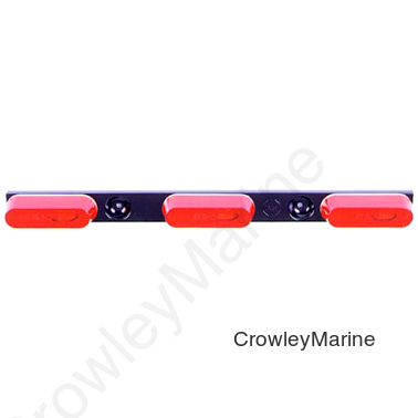 Peterson Incandescent Red ID Bar Light - Thinline, Black Steel Bracket, Over 80" (428200)