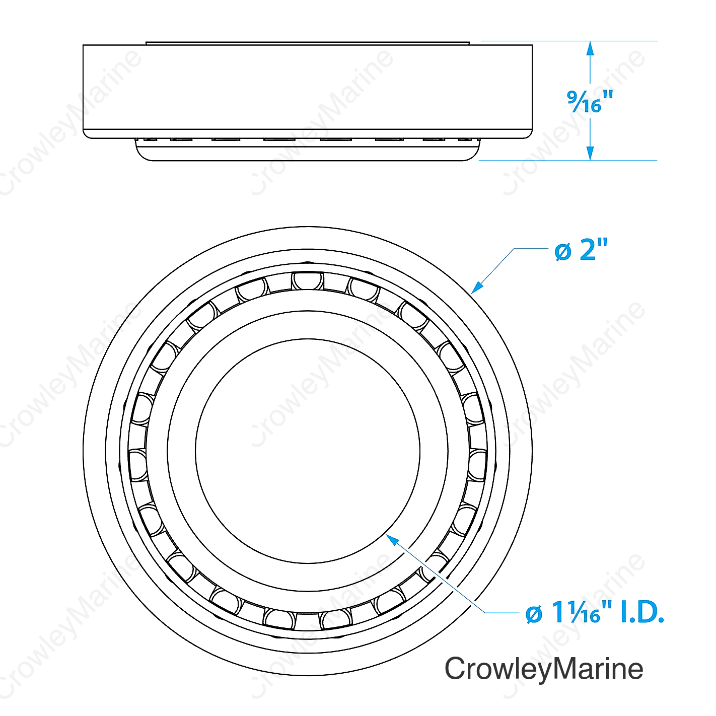 Seachoice Marine Boat Trailer Wheel Bearing Kit, 1-1/16 In. Axle, Set of 2