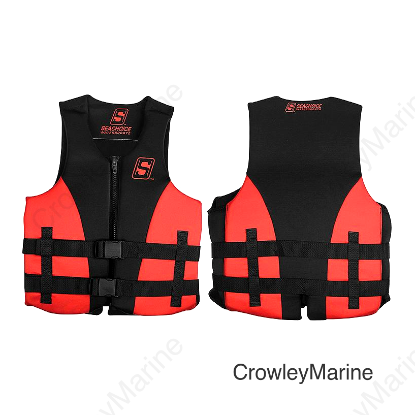 Seachoice Evoprene Multi-Sport Life Jacket - Adult L - Red/Black, Fits Chest 36-40 in, USCG Level 70