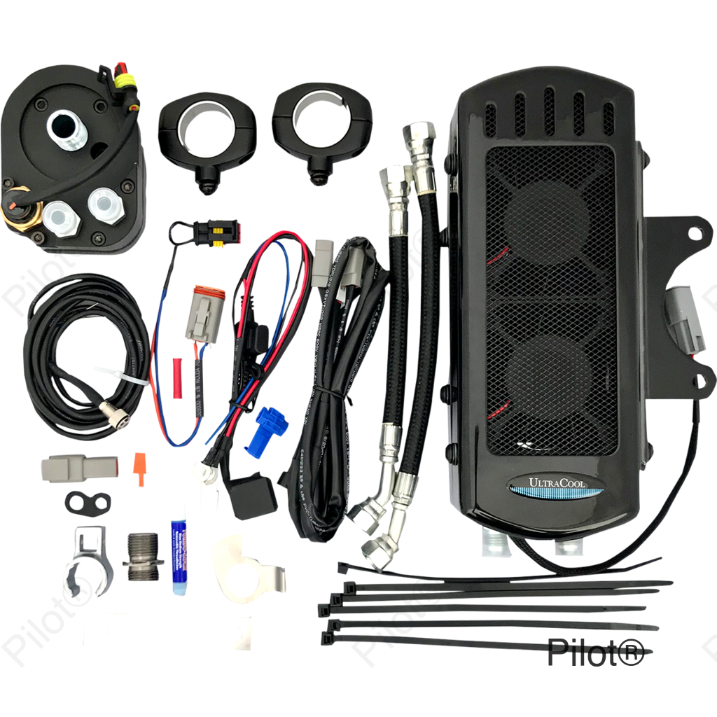 Side Mount Oil Cooler Kit - Gloss Black - Touring
