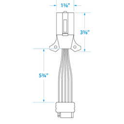 Seachoice 7-Way Round to 5-Way Flat Boat Trailer Adapter Plug, 8 in. thumbnail-0