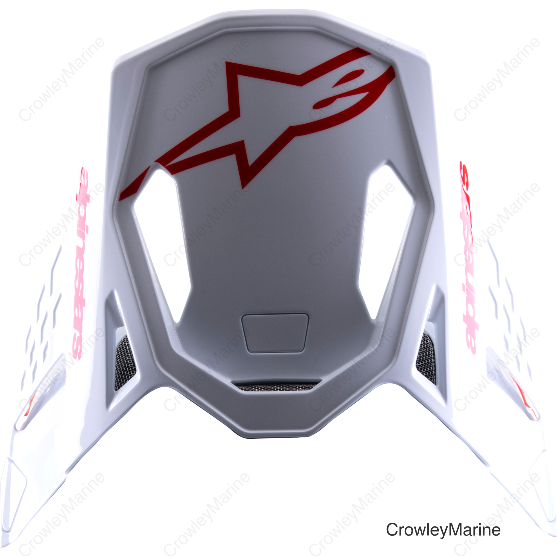 S-M8 RADIUM 2 VISOR BRIGHT RED/WHITE