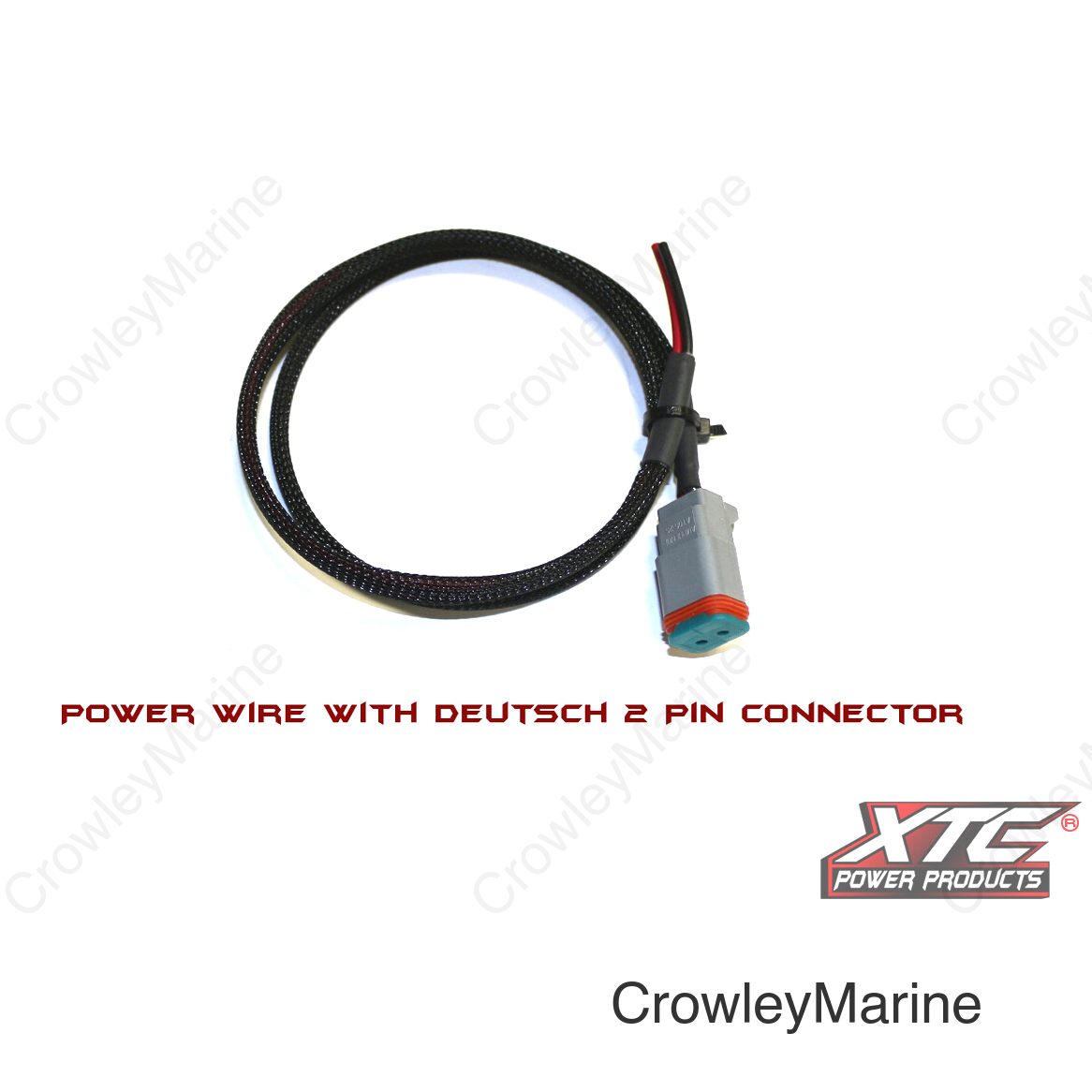 6' 18 GA. POWER WIRE TO 2 PIN DEUTSCH CONNECTOR
