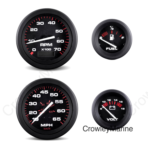 4 Gauge Set, Amega - Tach/Hr