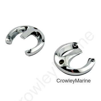 Rope Cleat, Horeshoe Style, Zinc, Hdwr Incl., 2-Pk (397703)