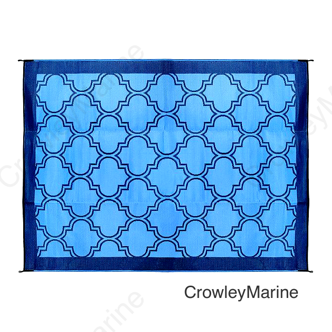 Open Air Lattice Outdoor Leisure Mat, Blue, 6' x 9'