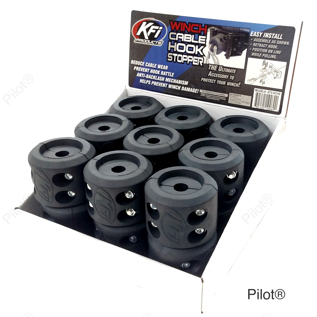 Split Cable Hook Stopper - 18 Pack - Counter Top