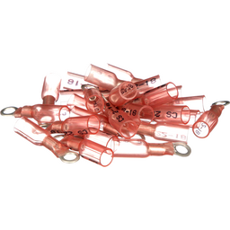 Seachoice Marine Grade Heat-Shrinkable Ring Terminal, Fits #10 Stud, 22-18 Wire Range, Red, Pack of 25 thumbnail-2