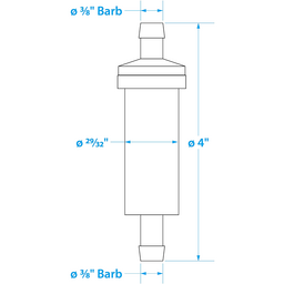 Seachoice in-Line Fuel Filter, 3/8 in., Plastic, Outboard, 20 Micron thumbnail-0
