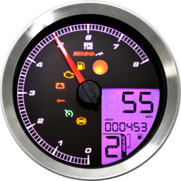 Multi-Function Speedometer/Tachometer - HD-04 - Chrome thumbnail-0