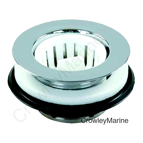 JR Products Strainer w/Threaded Basket, White