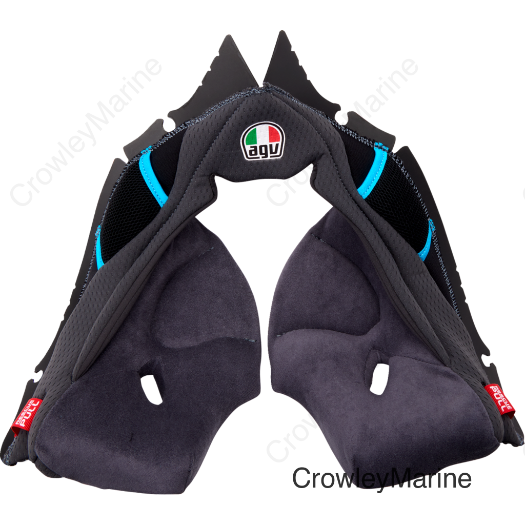 Pista GP RR Cheek Pads - Gray/Cyan - Small