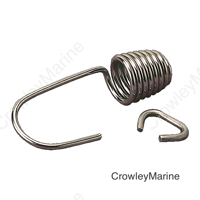 1/4" Stainless Shock Cord Clip w/Crimp, Pair
