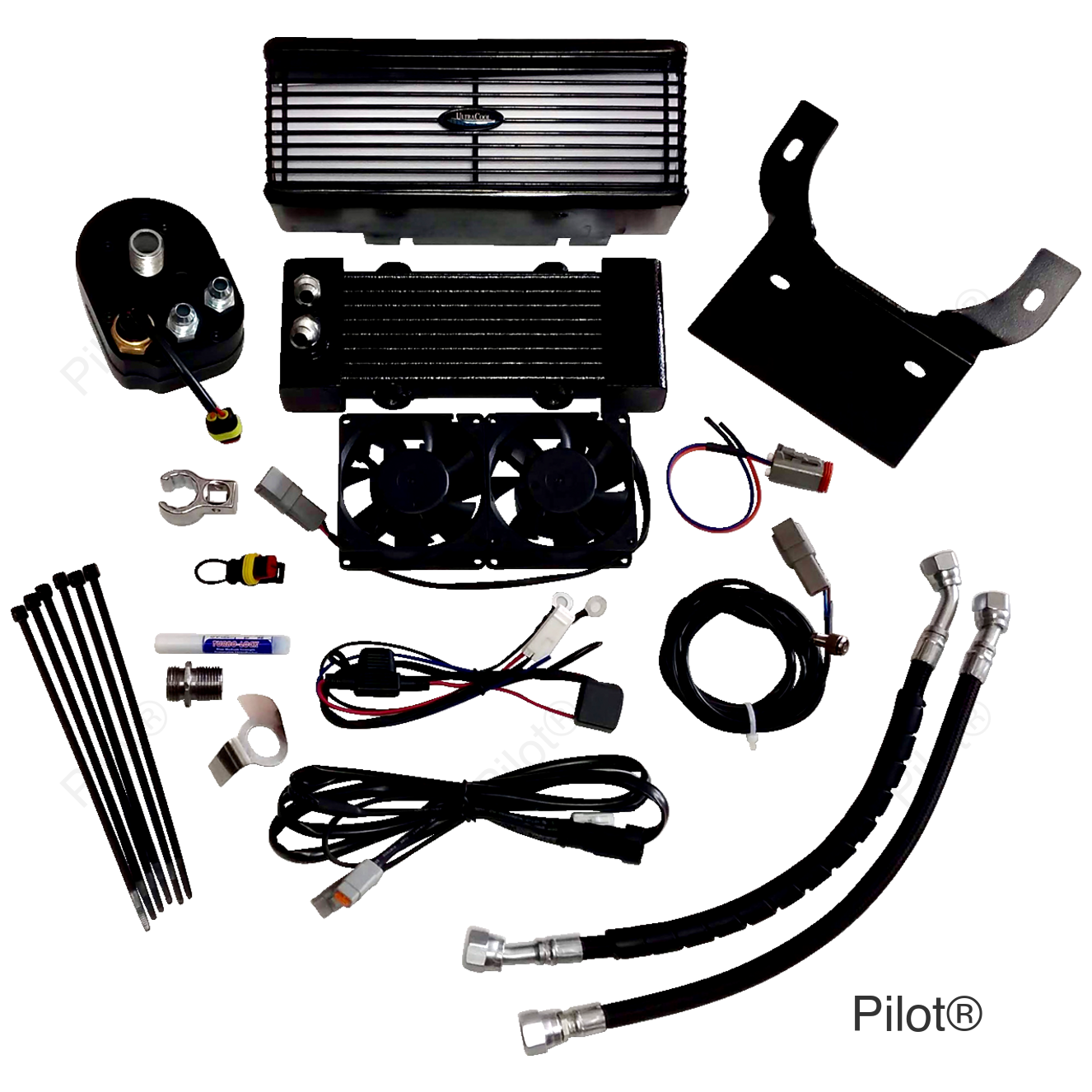 Oil Cooler Kit - Flat Black - Touring