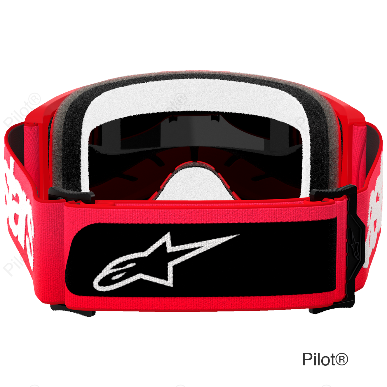 Vision 5 Goggle - Blaze - Red - Gold Mirror