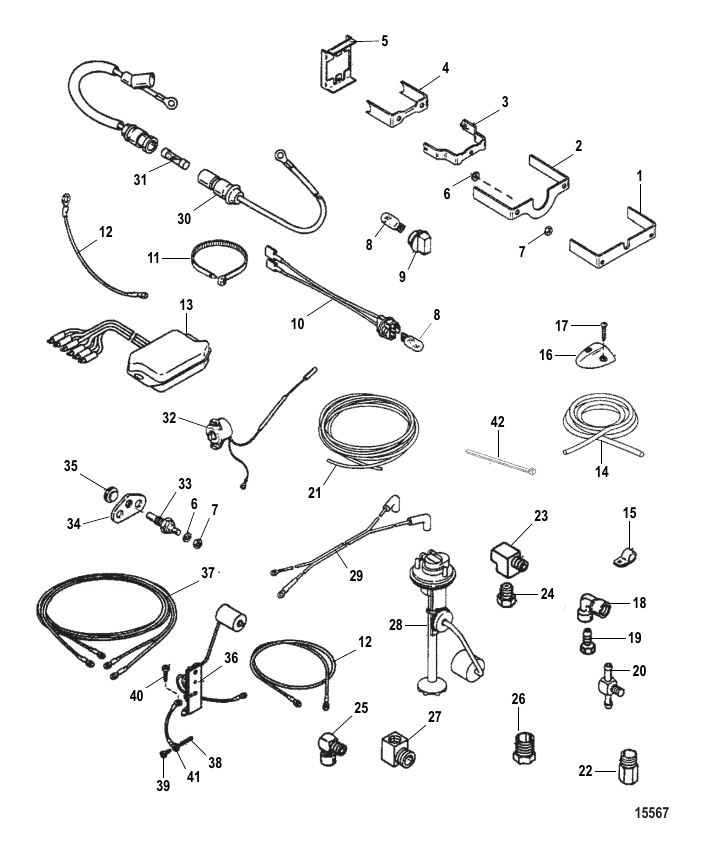 Serial Range Accessories Analog Gauges - 1994 & Up - Mounting Hardware (Aqua Casing Gauges)