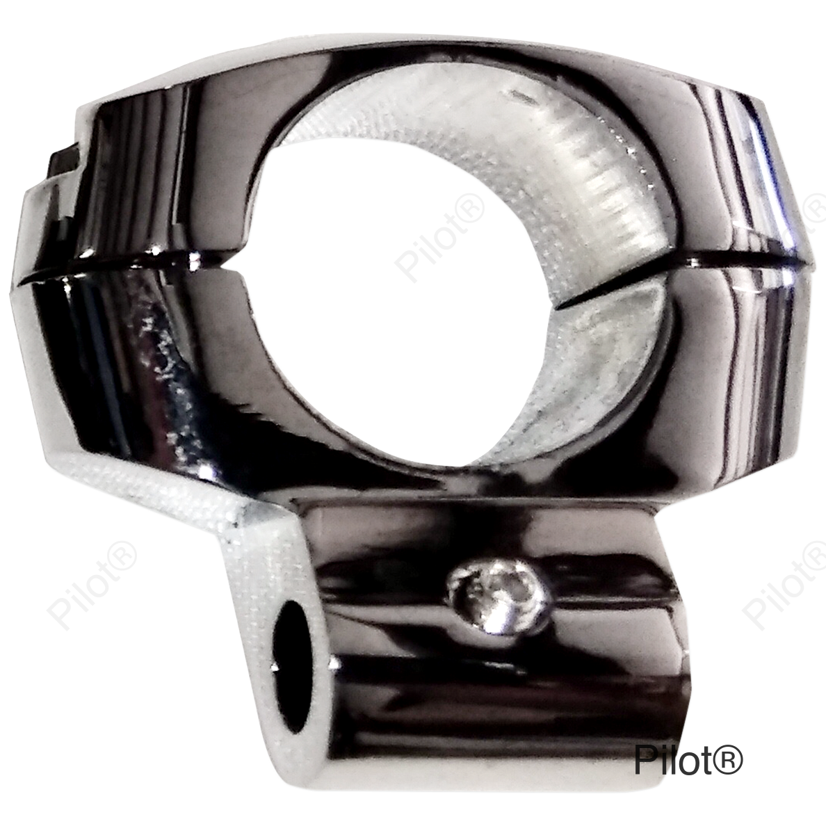 Handlebar Led Clamp - Black/Chrome - 1"