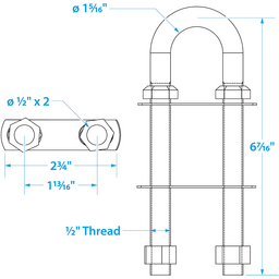 Seachoice Stainless Steel Bow Eye, 1/2 In. X 4-3/4 In. Thread thumbnail-5