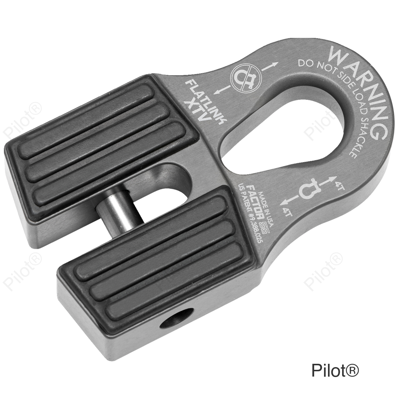 FlatLink XTV Winch Shackle Mount - Gray