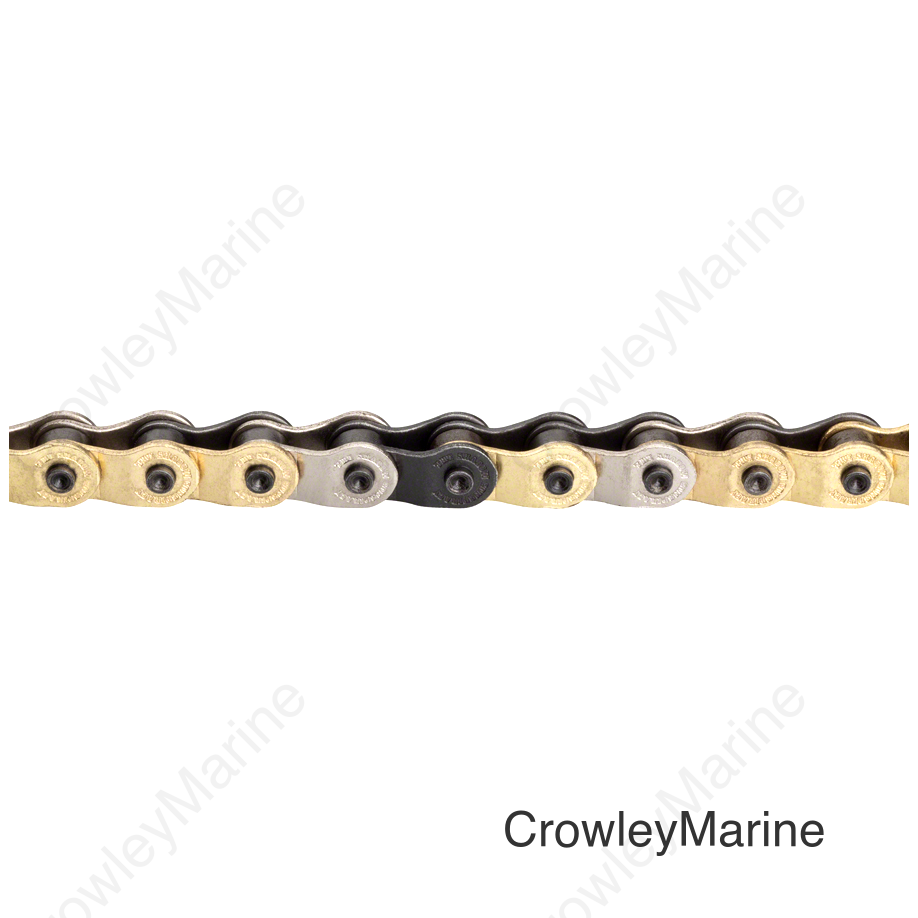 The Shadow Conspiracy Interlock V2 Chain - Single Speed 1/2 x 1/8 98 Links Half Link Chain Gold/Black/Silver