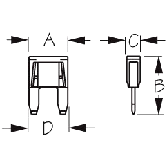 MINI BLADE FUSE - 7.5 AMP (445007-1) thumbnail-0