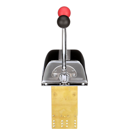 Seachoice Twin Lever Control, Chrome-Plated Brass, Red and Black Knobs, 8-5/16 In. Tall thumbnail-2