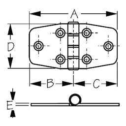 DOOR HINGE SS 1-1/2"x3" (2/PK) thumbnail-1