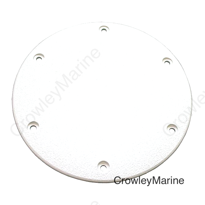 T-H Marine Designer Series Screw Down Deck Plate 8" OD, Polar White