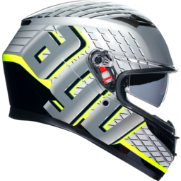 K3 Helmet - Fortify - Gray/Black/Yellow Fluo - Small thumbnail-1