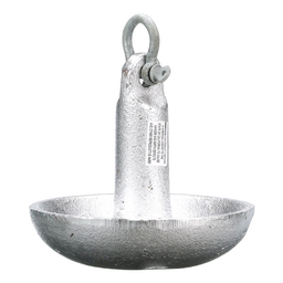 Seachoice Mushroom Anchor, Cast Iron, Aluminum-Painted Silver, 15 Lbs., Boats Up to 16 Ft. Long thumbnail-1