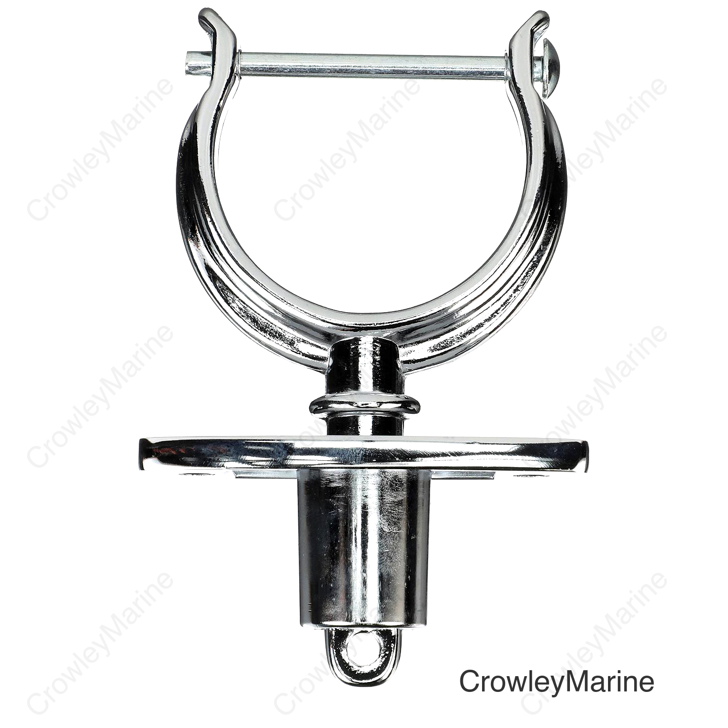 Seachoice Top-Mount Rowlock Set, Chrome-Plated Zinc, Includes 2 Rowlocks w/ Locking Pins and Sockets