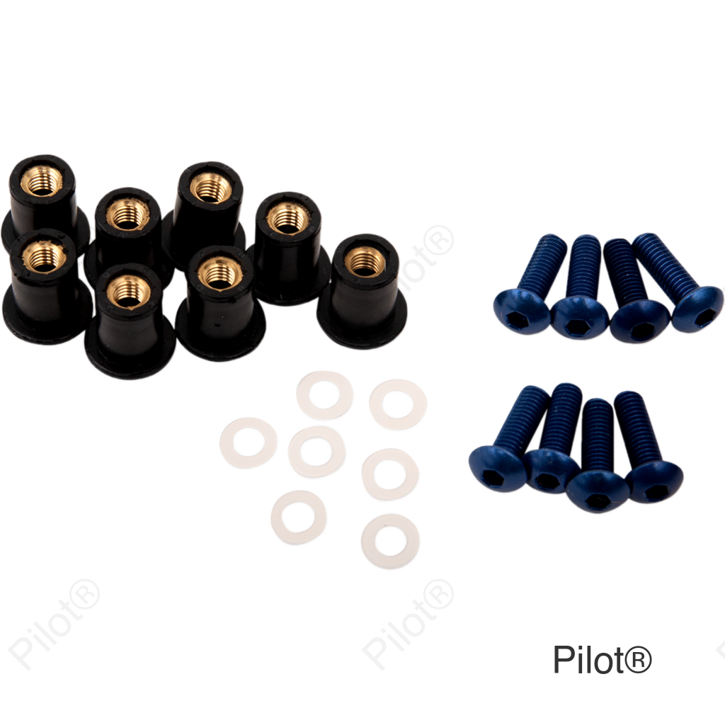 Windscreen Screw Kit - Blue
