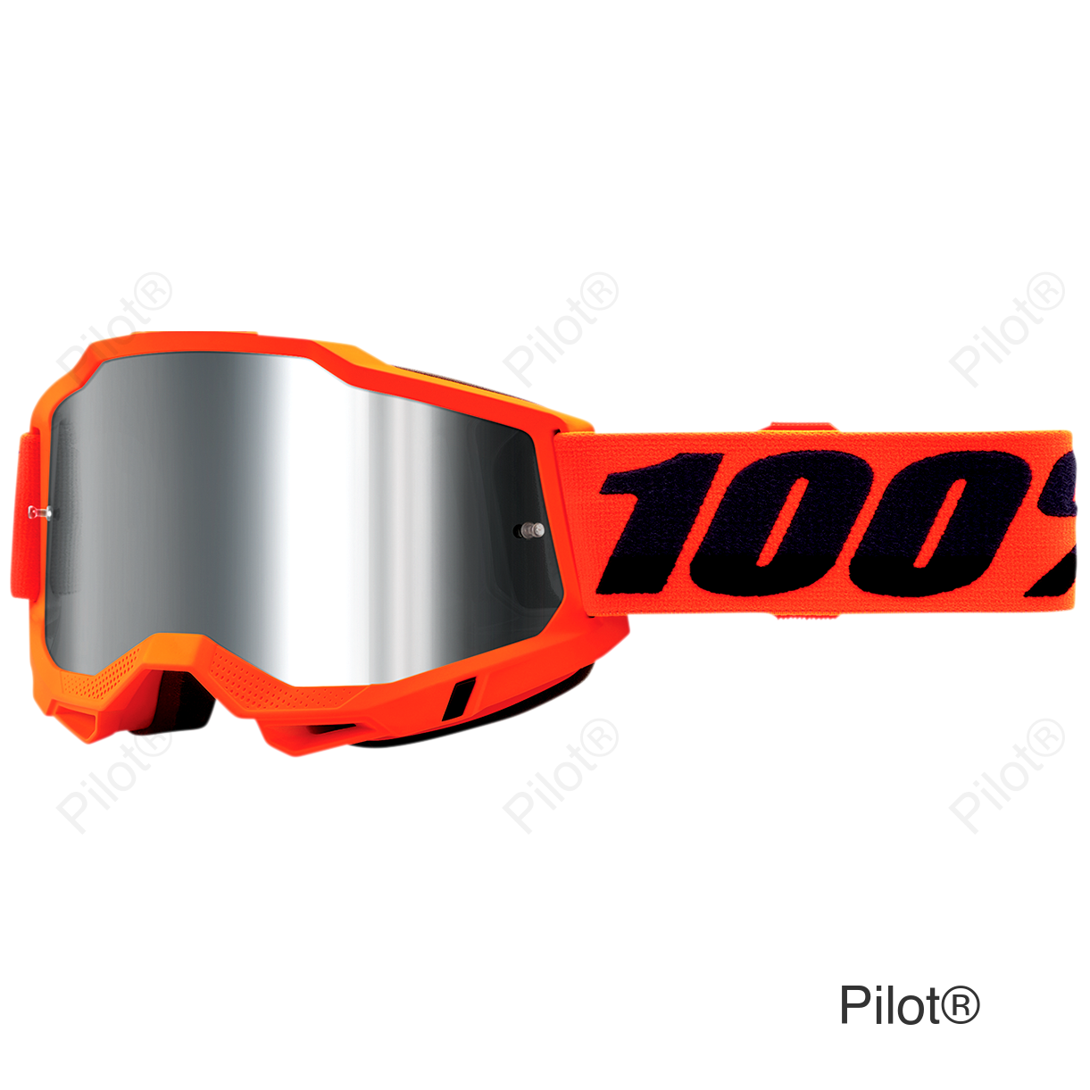 Accuri 2 Goggles - Neon Orange - Silver Mirror