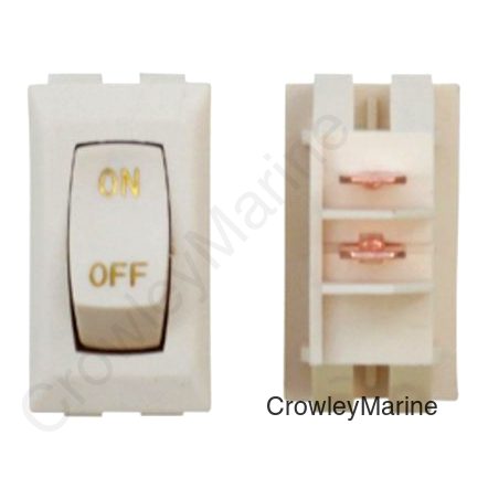 12V LABELED ON/OFF IVORY/